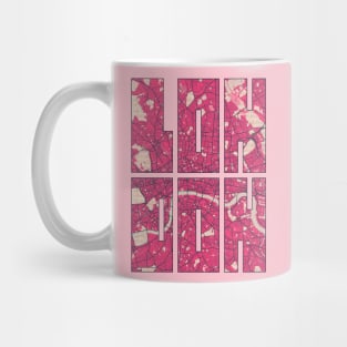 London, England City Map Typography - Blossom Mug